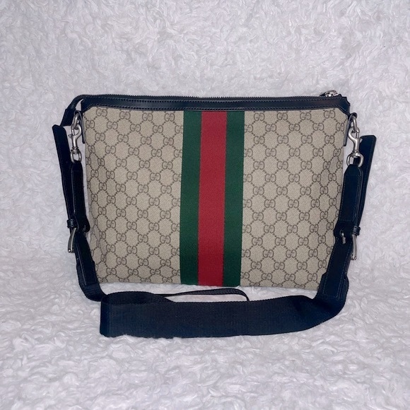 Gucci GG Guccissima Supreme Monogram Web Unisex Messenger Crossbody Bag 523335 - Picture 7 of 17